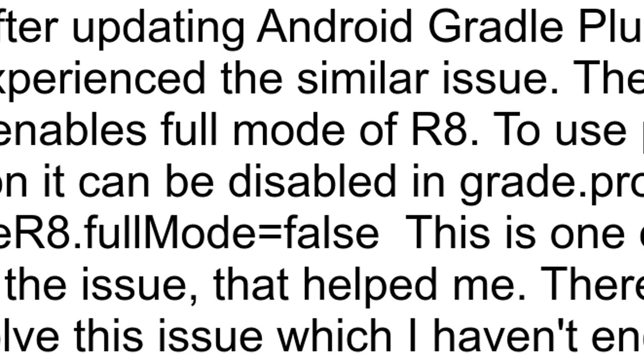 Android R8 Error after updating dependencies