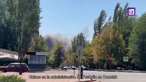 Chicos en la administración de Pushylin en Donetsk La red informa sobre las explosiones que golpear