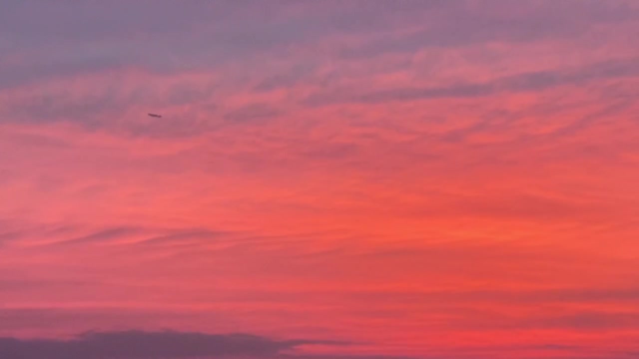 a flaming sunset