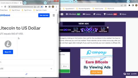 How To Claim Free Paid To Click Ads Litecoin LTC Coins At Earnbitmoon & Instant Withdraw FaucetPay