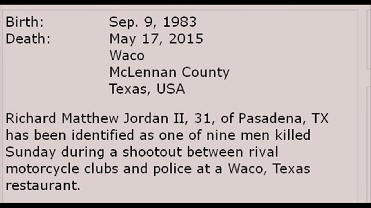 Waco Biker FAKE - No Deaths No Burials - Even of FBI Infiltrator!