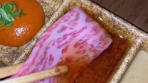 Dinner is fried beef on a slate