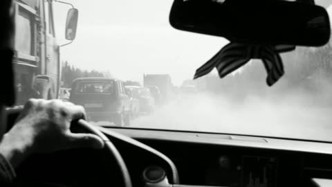 Russian driver in warp zone