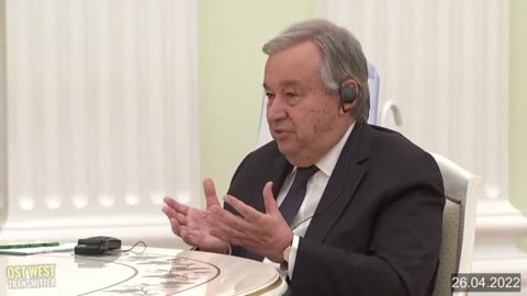 Wladimir Putin spricht mit dem UN-Generalsekretär António Guterres