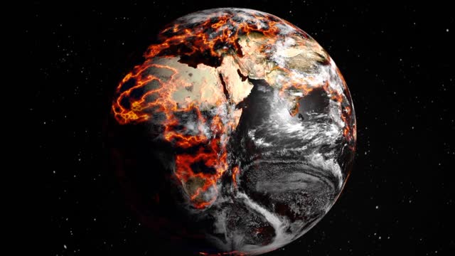 The Earth Destroyed By Rockets...