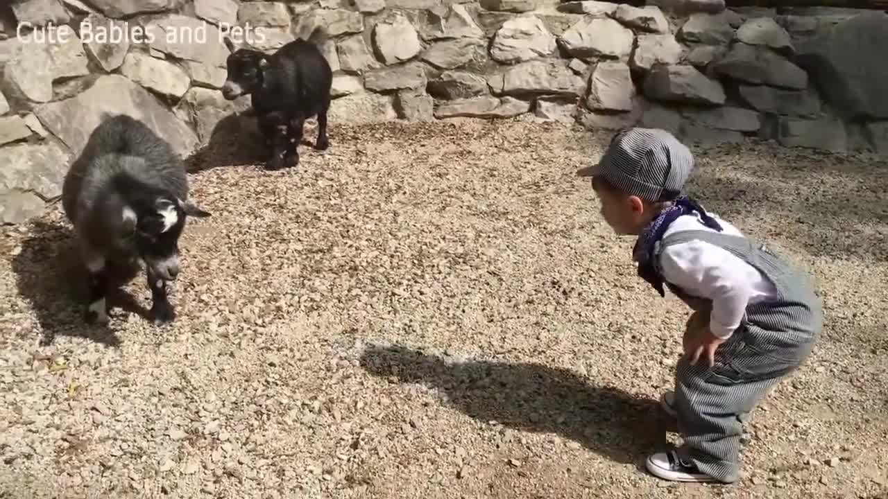 Funny videos between cute baby with cute children