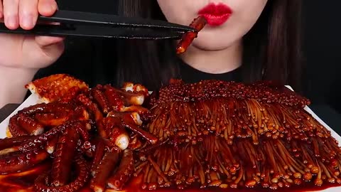 Spicy food mukbang
