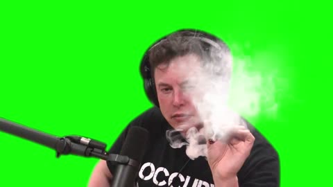 Elon Musk Smoking Green Screen
