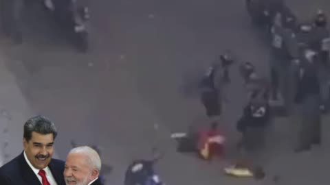 OS MILICIANOS DE LULA LADRÃO E DO NICOLAS PODRE EM AÇÃO PARA O MUNDO VER.