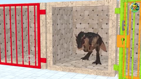 Paint Animals Gorilla Cow Tiger Lion Elephant Fountain Crossing Animal Game