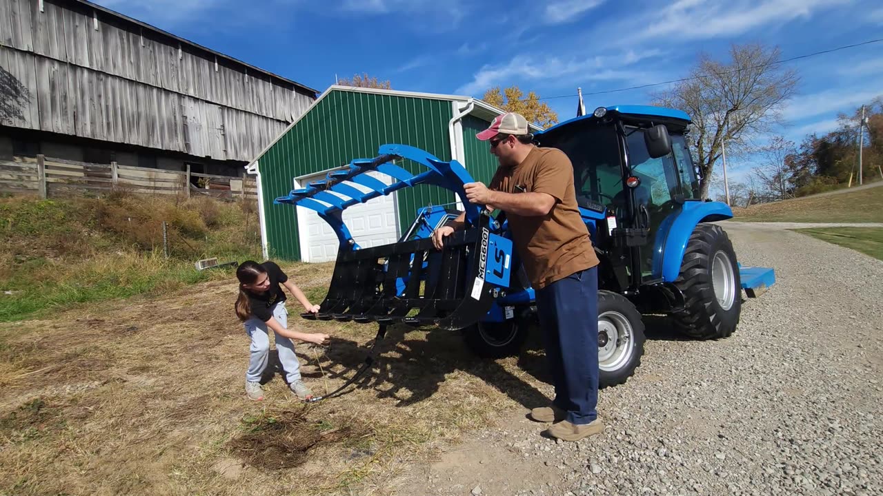 Teaching My Daughter How To Hook Up Tractor Attachments