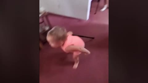 Toddler Walks Like His Grandpaa