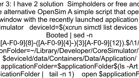 Document folder iOS Simulator