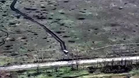 Russian BMP destroyed after stepping on an AT mine in the Donetsk region.