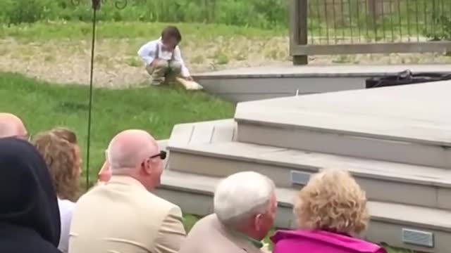 Kids add some comedy to a wedding