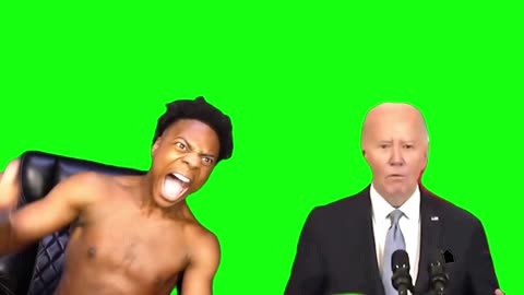 Ishowspeed and Joe biden Laughing meme Green Screen