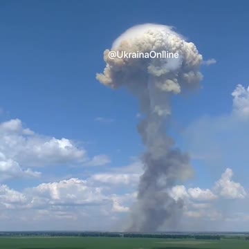 Iskander strike on a UA ammunition depot in Priluki.