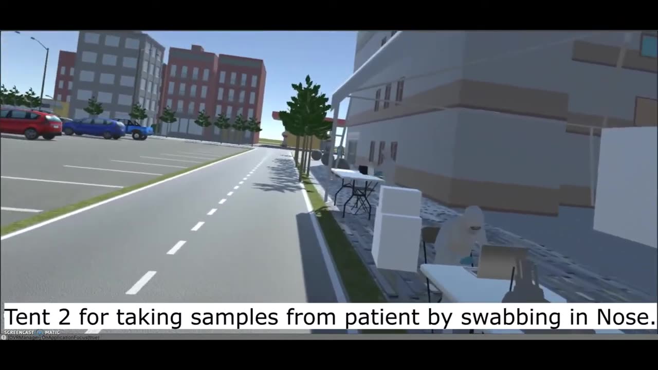 COVID 19 Hospital Test Training Model implemented in Oculus, Created using UNITY 3D