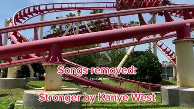 Two songs have been removed from Rip Ride Rockit at Universal Studios