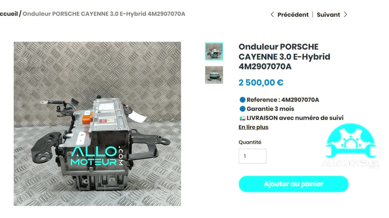 ALLOMOTEUR.COM - Onduleur PORSCHE CAYENNE 3.0 E-Hybrid 4M2907070A