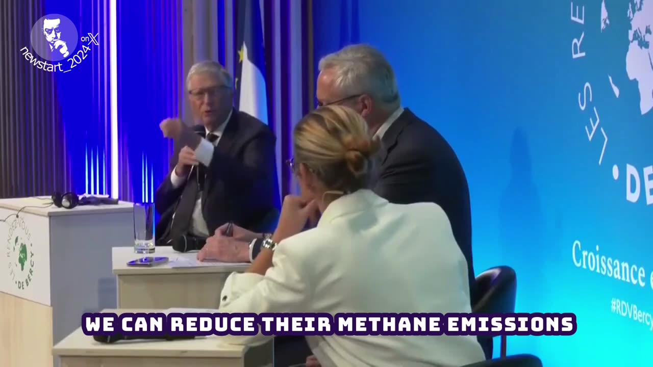 Bill Gates talks about manipulating cow breeding in order to reduce methane emissions