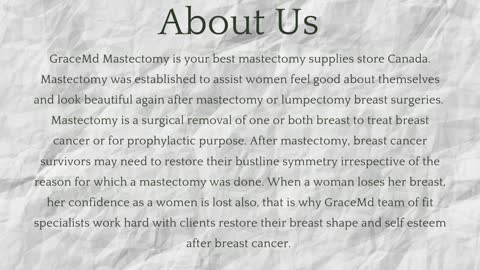 Mastectomy Bras Canada - GraceMd Mastectomy