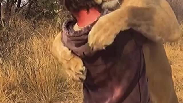 This pure love between people and animals........