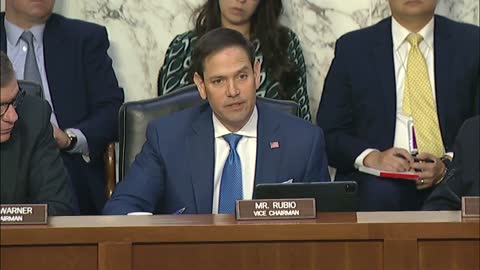 Vice Chairman Rubio Delivers Opening Remarks at a Senate Intelligence Hearing on Worldwide Threats