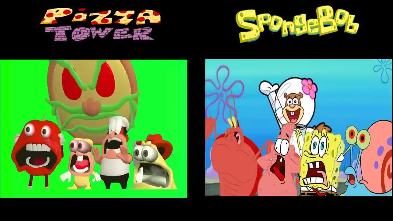 Pizza Tower Boo vs SpongeBob Boo