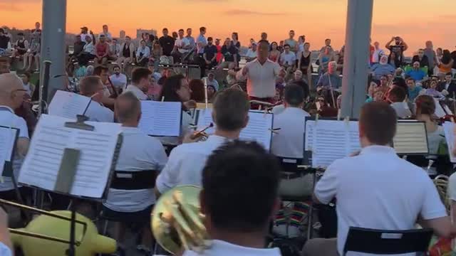 concert at sunset