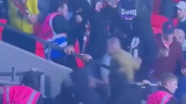 Hungary Supporters Beat Down Cops After Booing Them At BLM Knee Taking