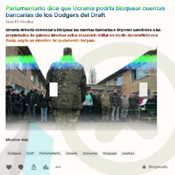 Parlamentario dice que Ucrania podría bloquear cuentas bancarias de los Dodgers del Draft