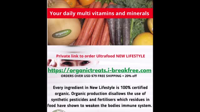 New Lifestyle- new certified organic multi-vitamins and minerals