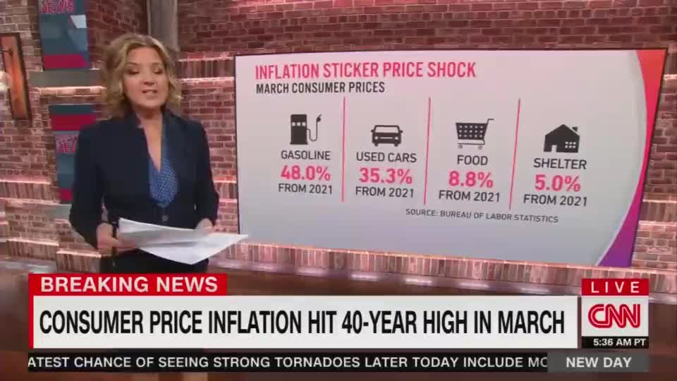 CNN on inflation: "As expected a big number ... it is the hottest inflation since 1982."