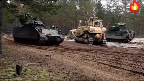 US Bradley armored fighting