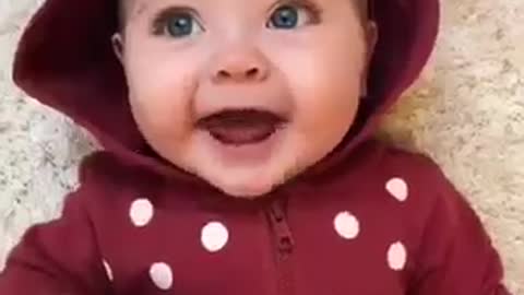 Cute baby fun video .