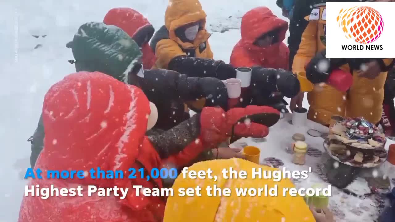 Everest climbing team sets world record for highest tea party