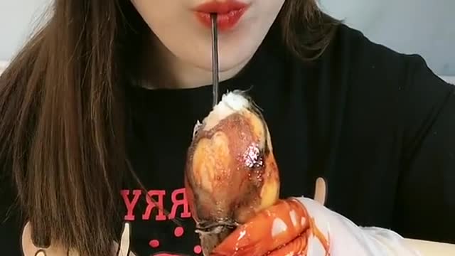 ASMR spicy seafood mukbangs