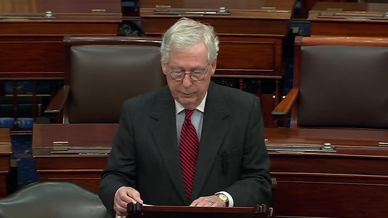 Mitch McConnell slams the Democrats' "giant catalog of socialist mediocrity."