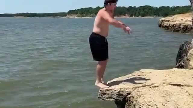 The jump did not work well when he jumped