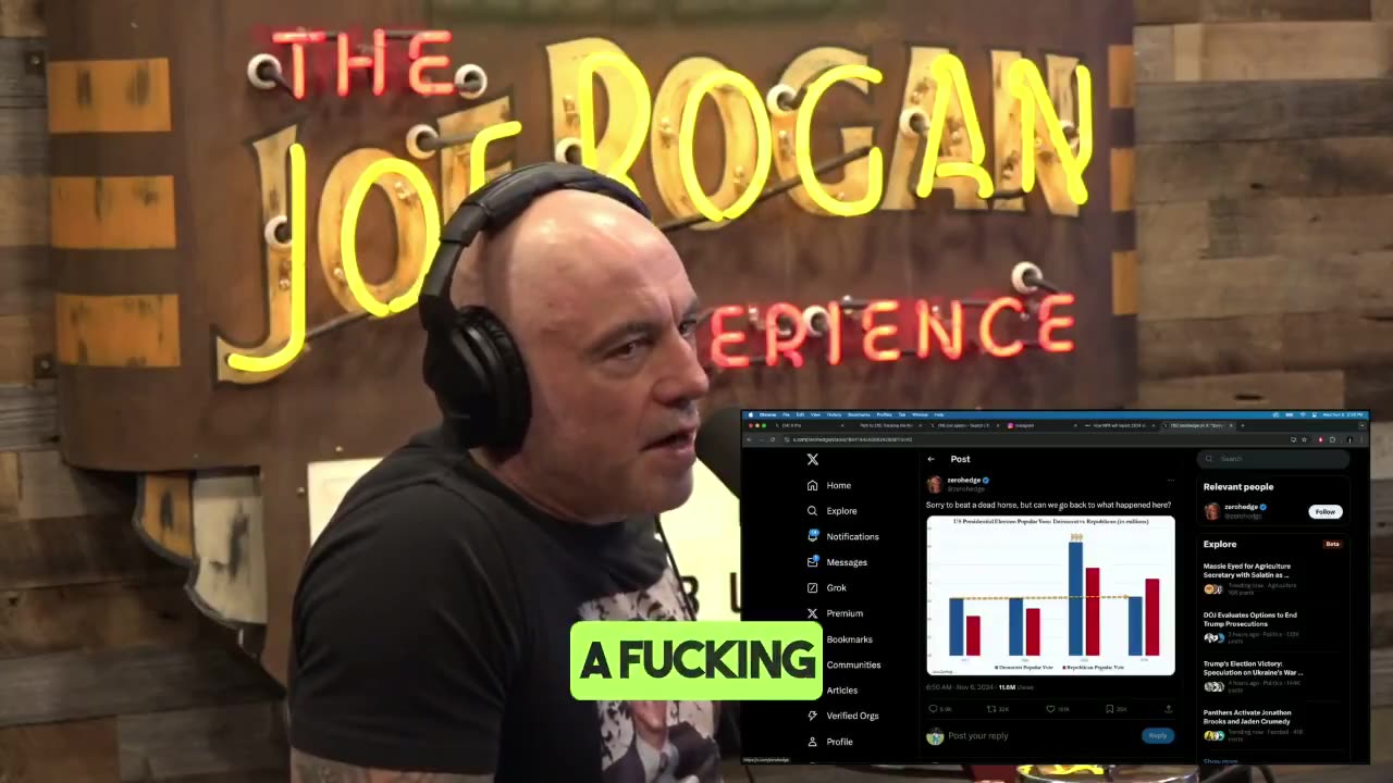 ✅Joe Rogan raises SERIOUS questions about Biden’s “81 million votes” in 2020.