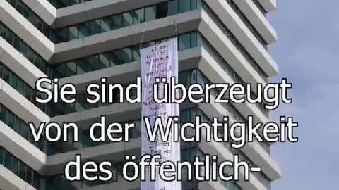 Ein mutiger Mensch hat aus dem BR ein Banner heruntergelassen...