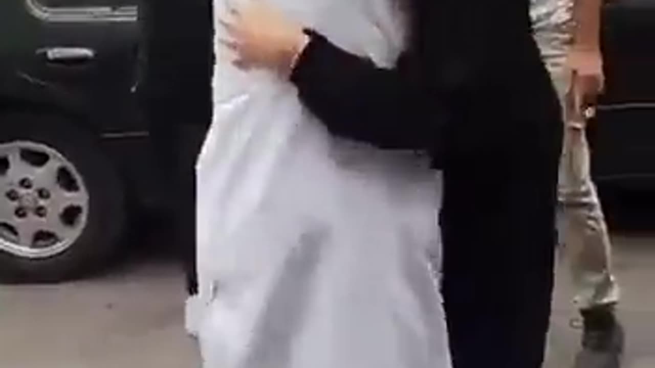 A nurse in Shifa hospital in Gaza happily announcing that her husband became a martyr.