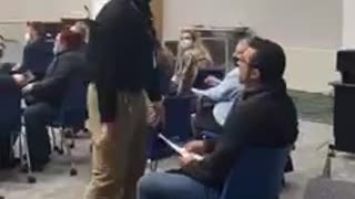 SHOCKING: Security Becomes Violent With Maskless Man At A NY School Board Meeting