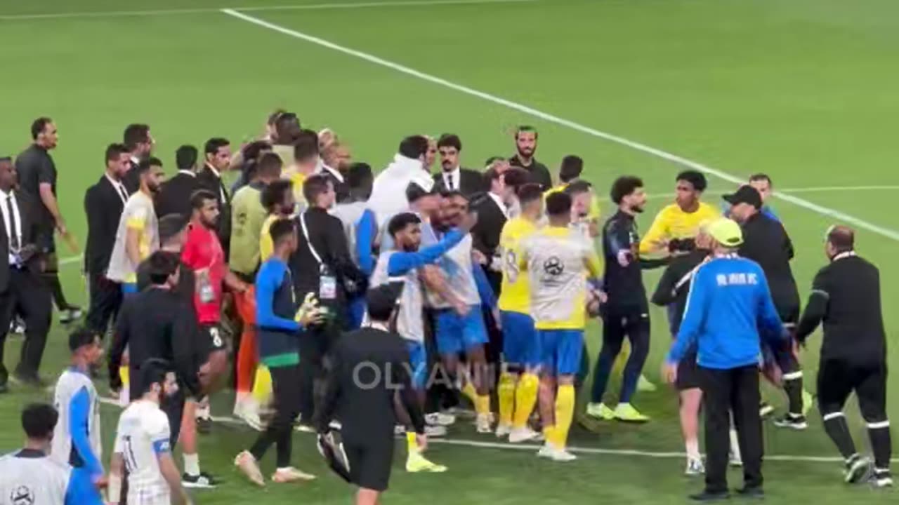 A fight broke out between Al Nassr and Al Ain players after the match