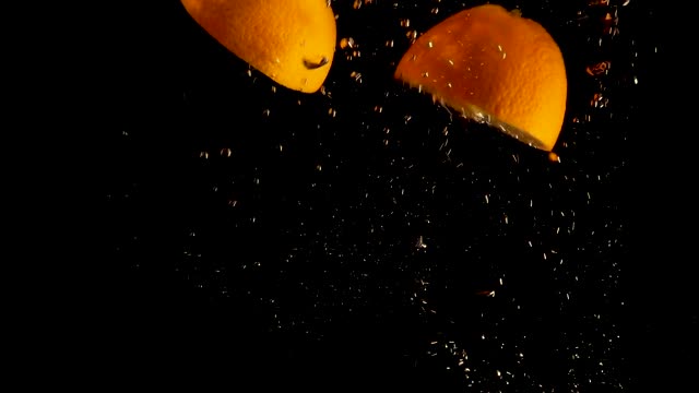 Sliced Orange Dropping video