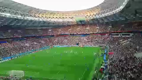 Zagrijavanje hrvatskih igrača uoči Rusije