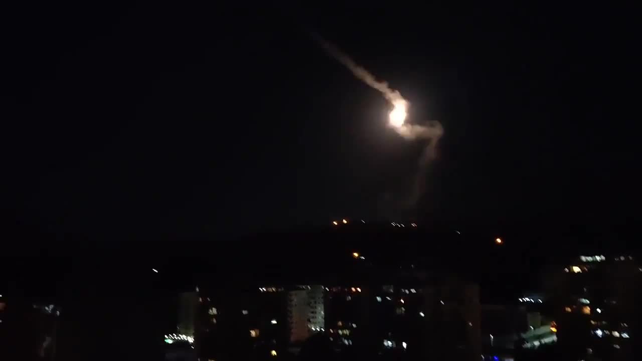 Air defenses around Syria's capital Damascus activates as Israeli warplanes strike the area.