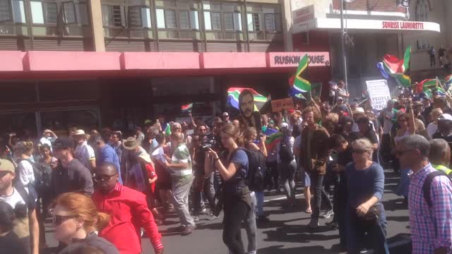 #Zumamustfall protest march in Cape Town South Africa