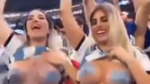 Latin Chicks Lift Up Their Shirt And Flash Their Tatas During A Soccer Game!